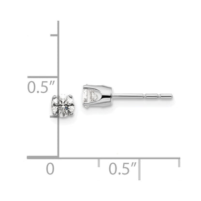 14kw .40ct I2 K L Diamond Stud Push on Post Earrings