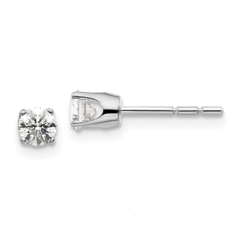 14kw .40ct I2 K L Diamond Stud Push on Post Earrings