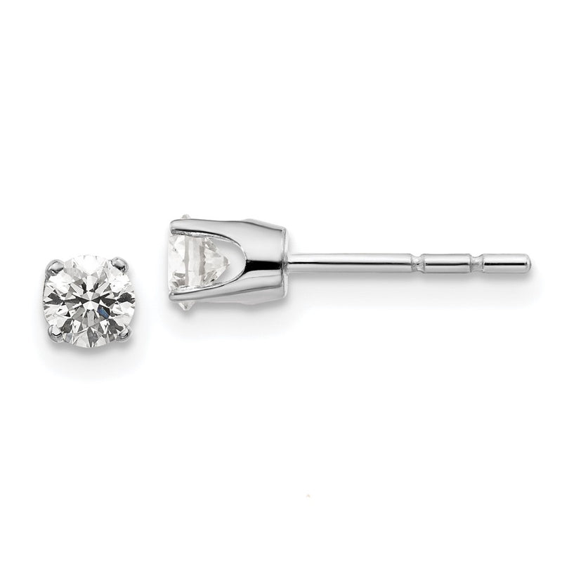 14kw .40ct I2 K L Diamond Stud Push on Post Earrings