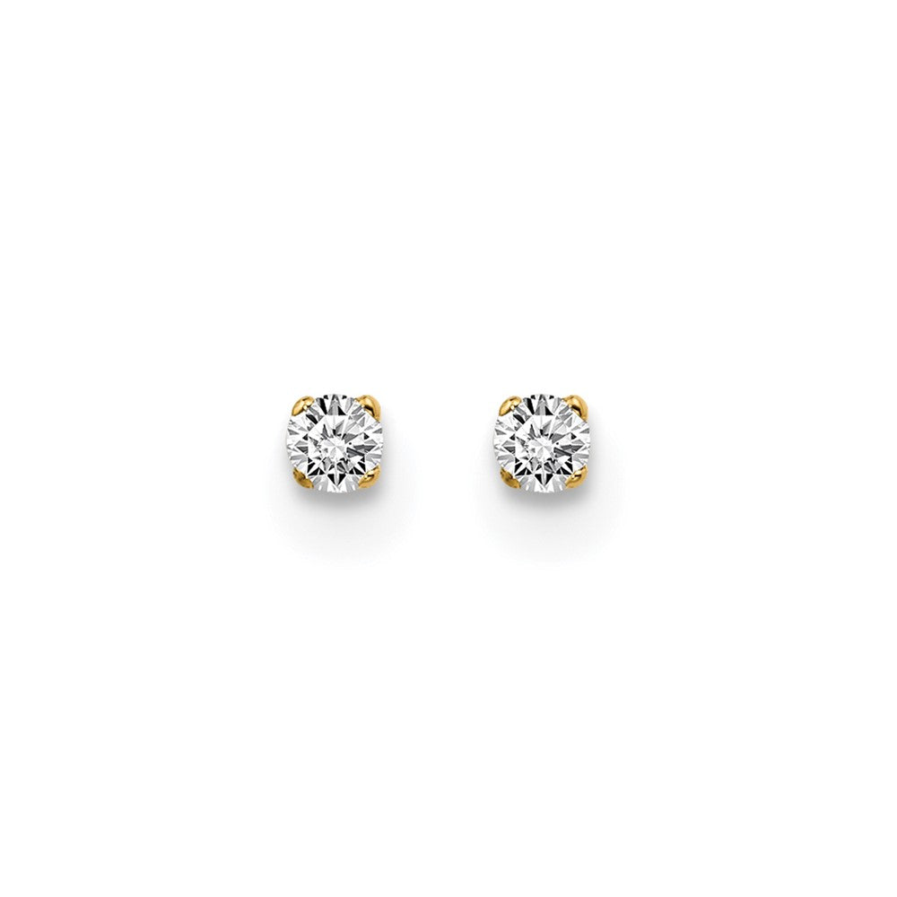 14ky .05ct. I2 K L Diamond Stud Push on Post Earrings