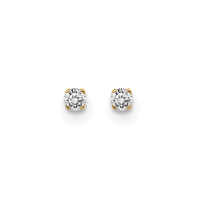 14ky .05ct. I2 K L Diamond Stud Push on Post Earrings