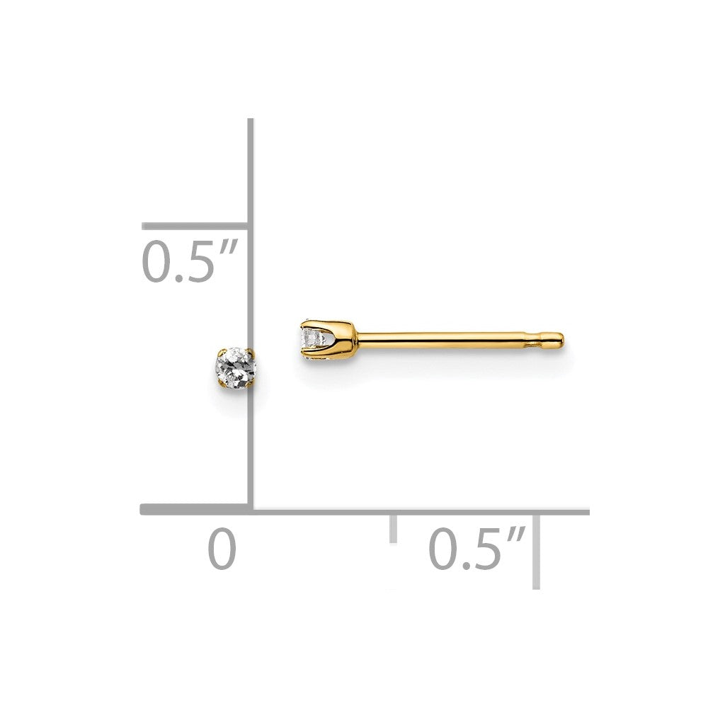 14ky .05ct. I2 K L Diamond Stud Push on Post Earrings