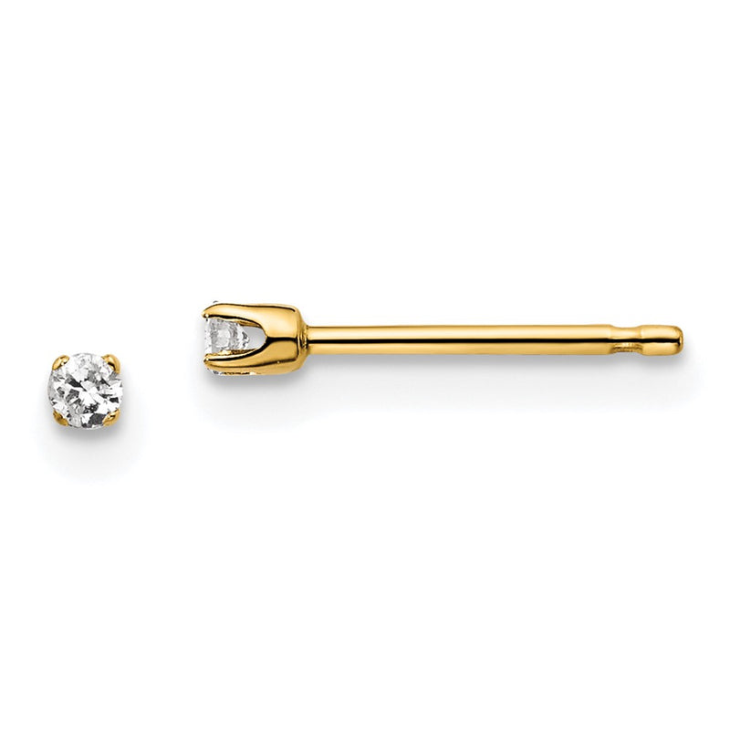 14ky .05ct. I2 K L Diamond Stud Push on Post Earrings