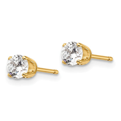 14ky .50ct. I2 K L Diamond Stud Push on Post Earrings