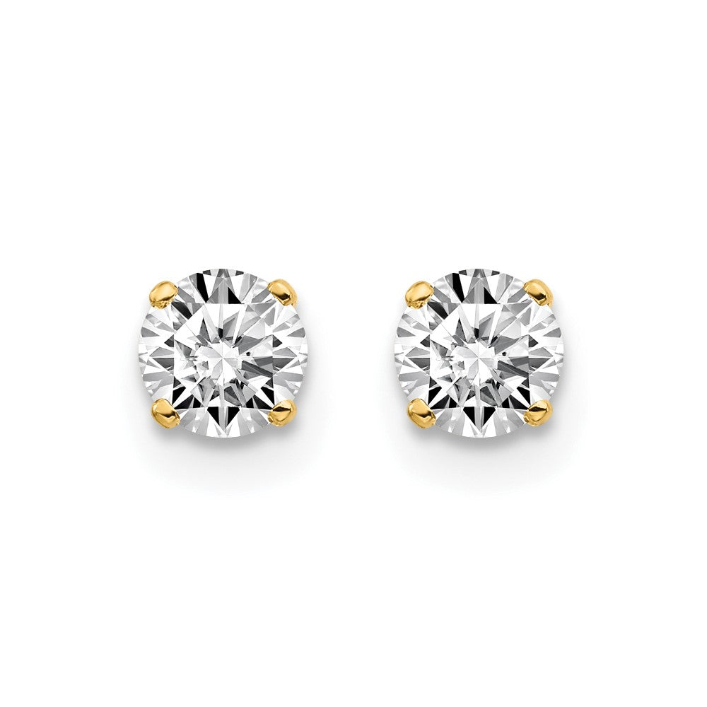 14ky .50ct. I2 K L Diamond Stud Push on Post Earrings