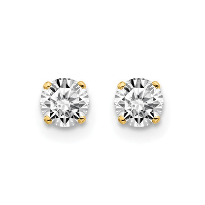 14ky .50ct. I2 K L Diamond Stud Push on Post Earrings