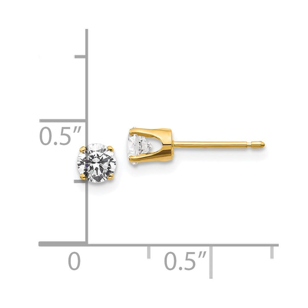 14ky .50ct. I2 K L Diamond Stud Push on Post Earrings
