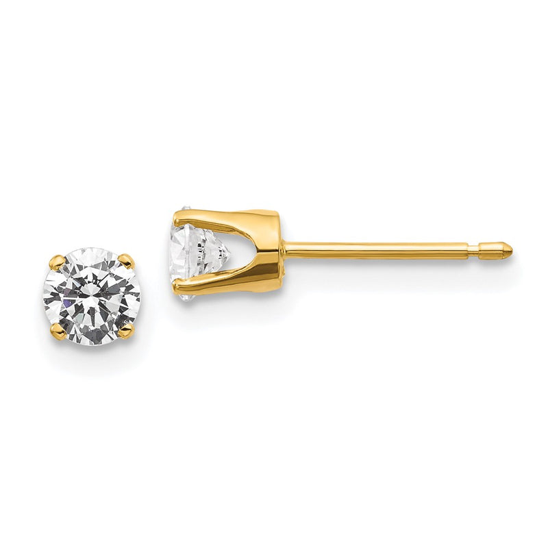 14ky .50ct. I2 K L Diamond Stud Push on Post Earrings
