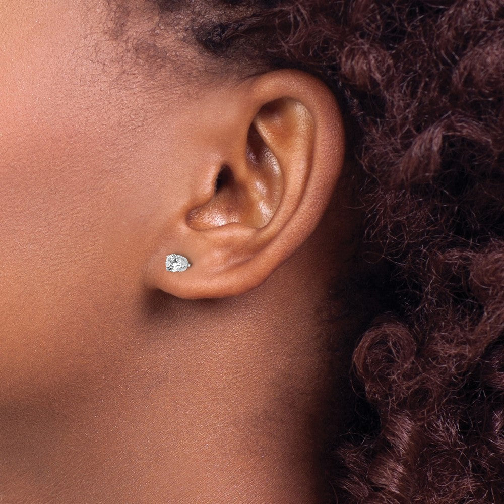 14kw .50ct I2 K L Diamond Stud Push on Post Earrings