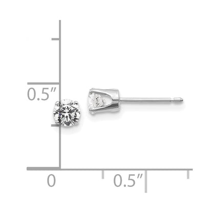 14kw .50ct I2 K L Diamond Stud Push on Post Earrings