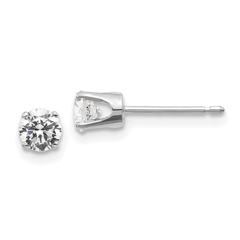 14kw .50ct I2 K L Diamond Stud Push on Post Earrings