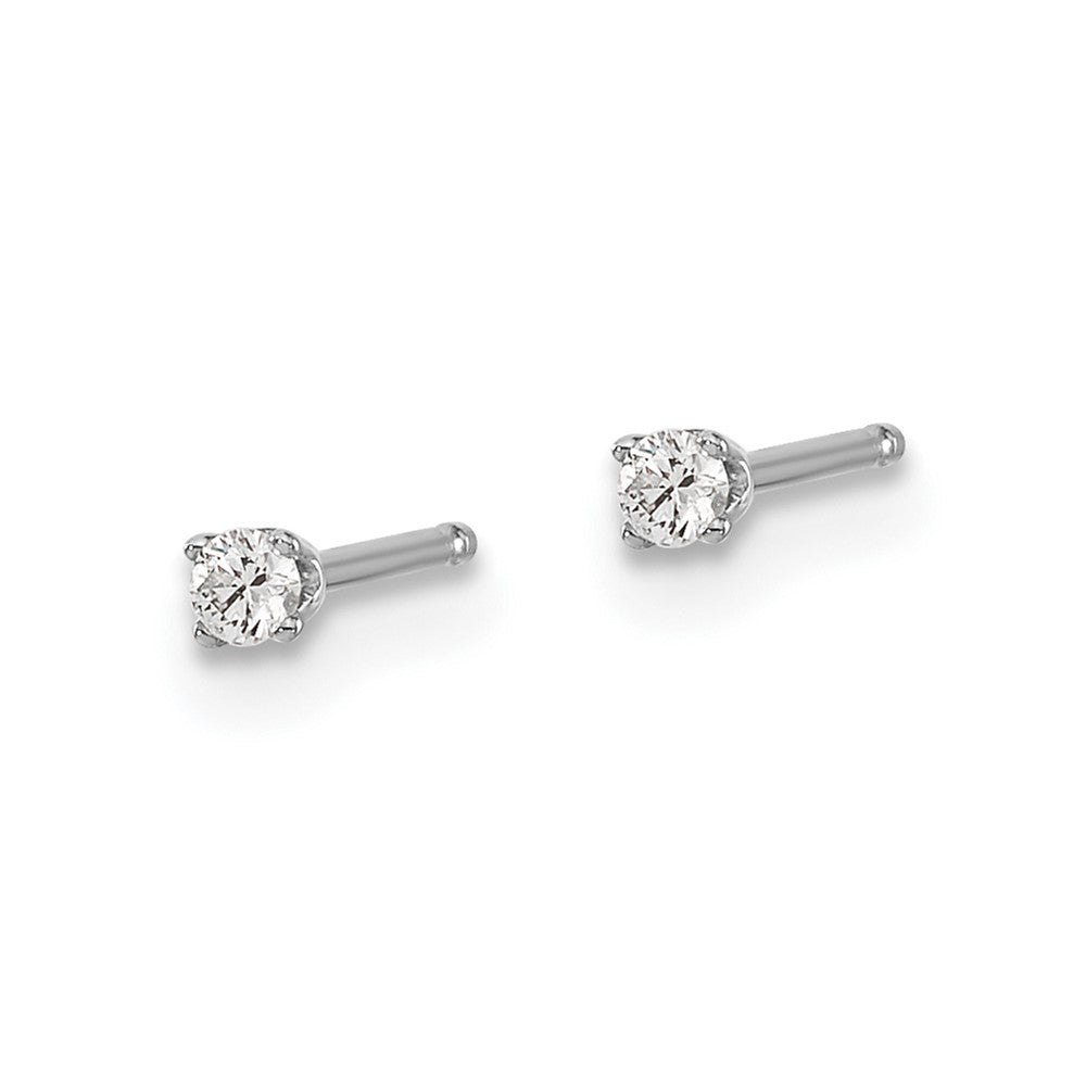 14kw .05ct I2 K L Diamond Stud Push on Post Earrings