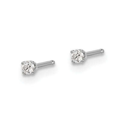 14kw .05ct I2 K L Diamond Stud Push on Post Earrings