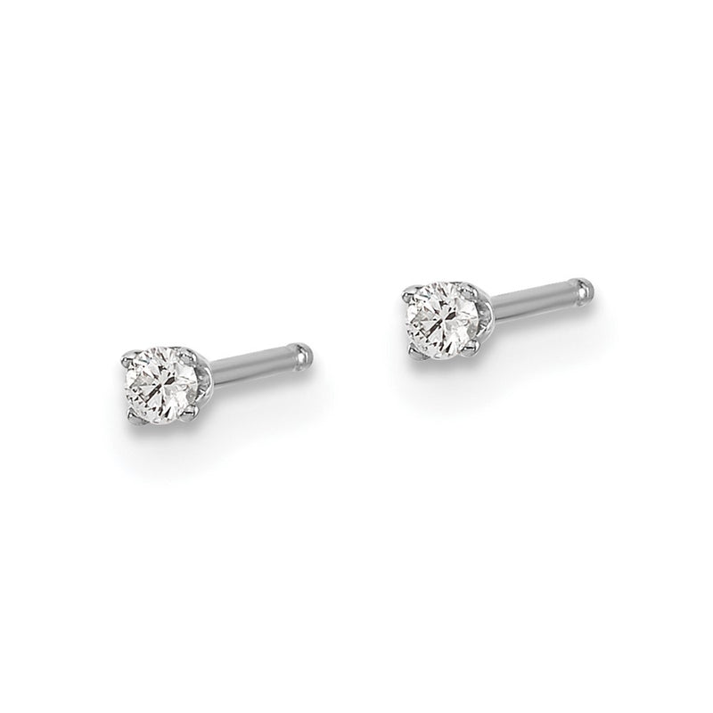 14kw .05ct I2 K L Diamond Stud Push on Post Earrings