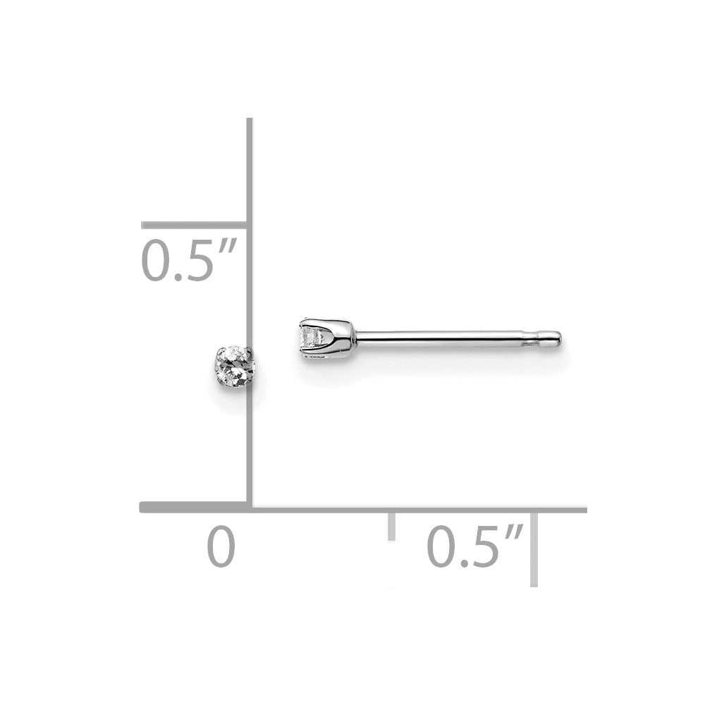 14kw .05ct I2 K L Diamond Stud Push on Post Earrings