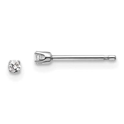 14kw .05ct I2 K L Diamond Stud Push on Post Earrings