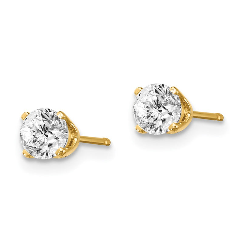 14y .60ct. I1 J K Diamond Stud Push on Post Earrings