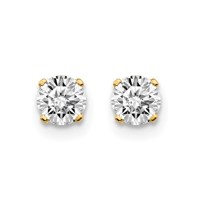 14ky .60ct. I2 K L Diamond Stud Push on Post Earrings