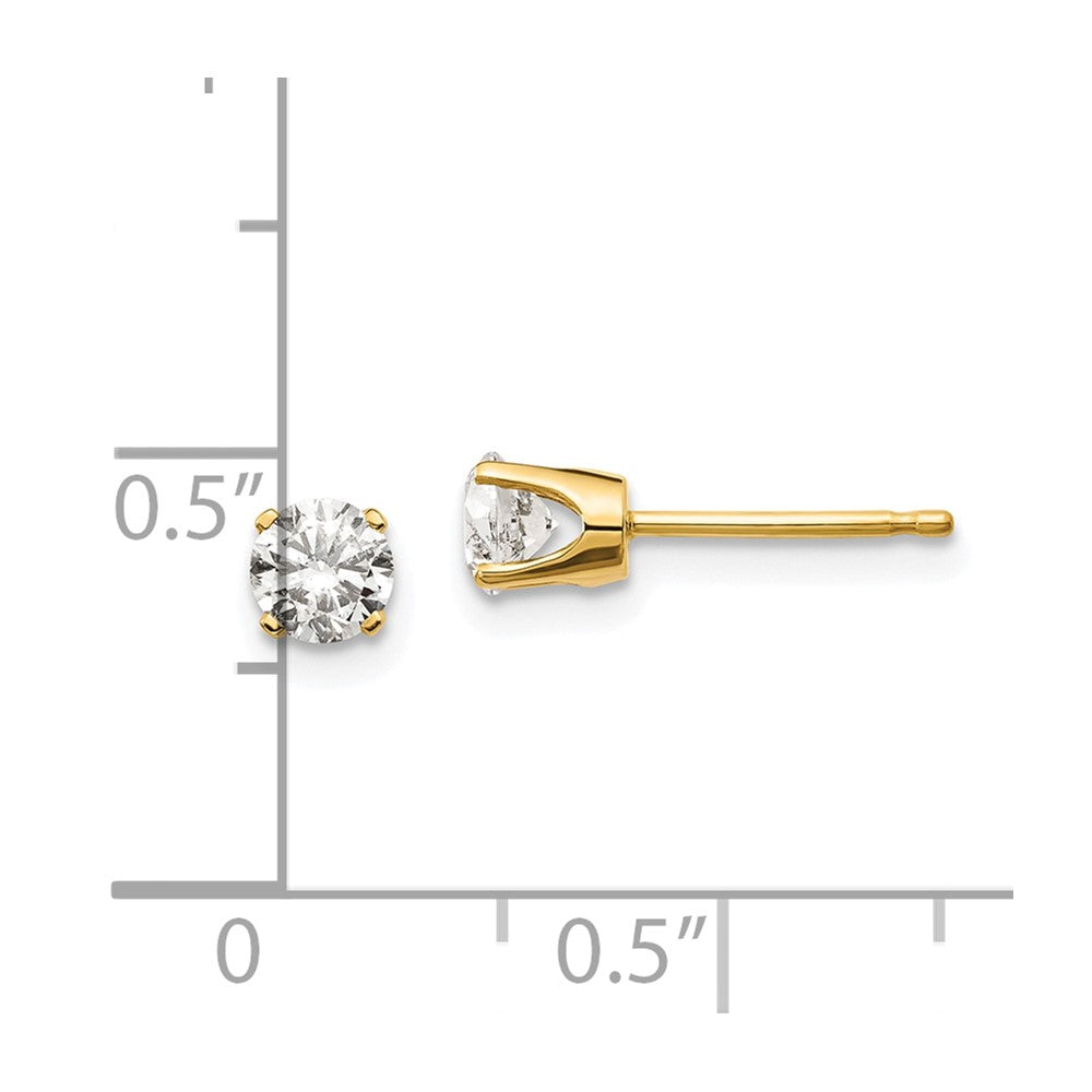 14ky .60ct. I2 K L Diamond Stud Push on Post Earrings