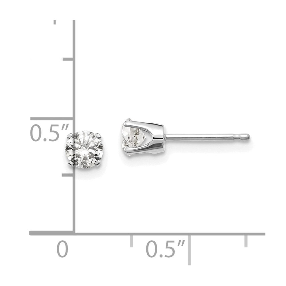 14kw .60ct I1 J K Diamond Stud Push on Post Earrings