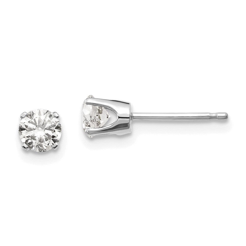 14kw .60ct I1 J K Diamond Stud Push on Post Earrings