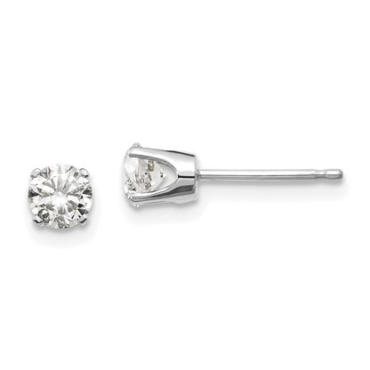 14kw .60ct I1 J K Diamond Stud Push on Post Earrings