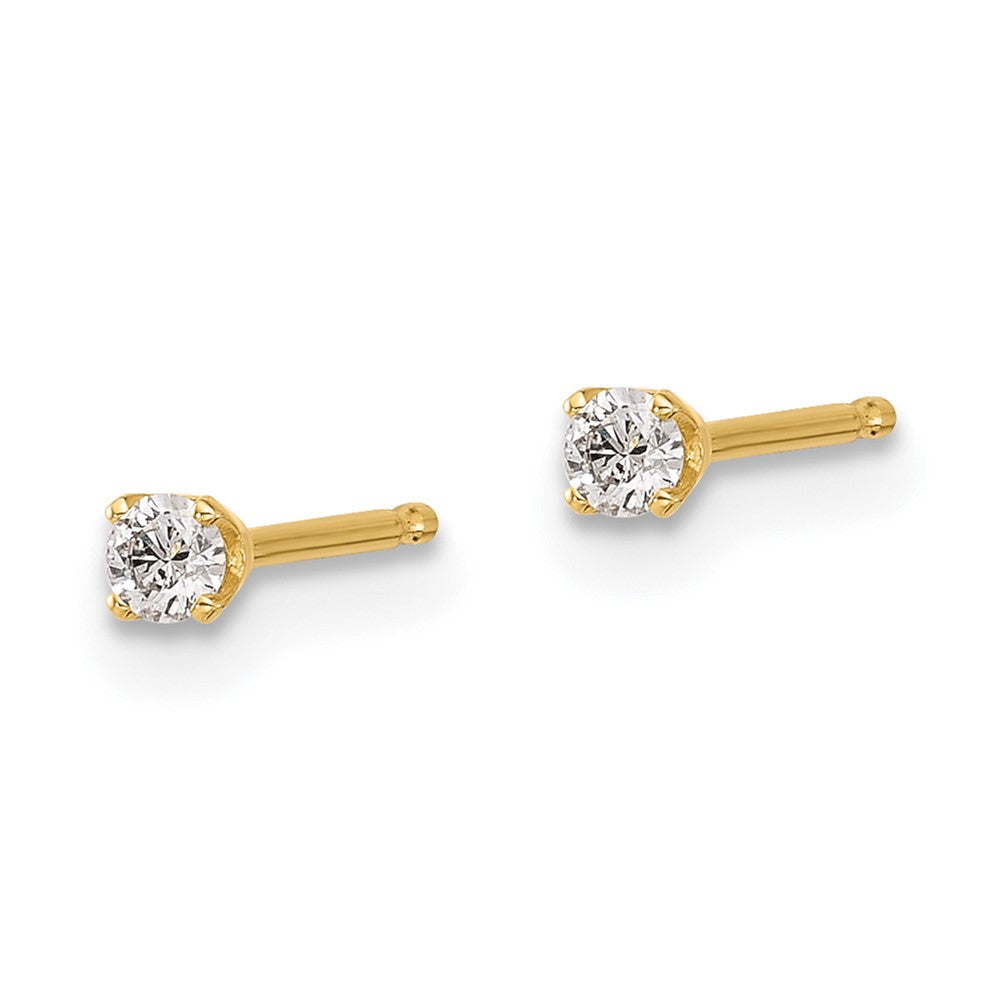14y .10ct. I1 J K Diamond Stud Push on Post Earrings