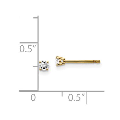 14y .10ct. I1 J K Diamond Stud Push on Post Earrings