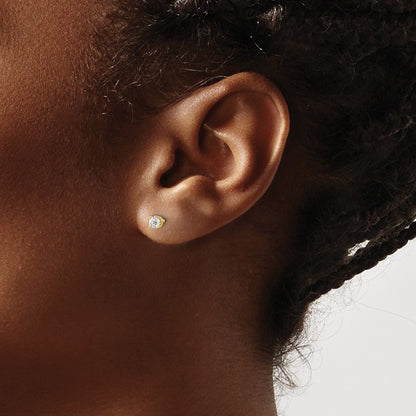 14y .20ct. I1 J K Diamond Stud Push on Post Earrings