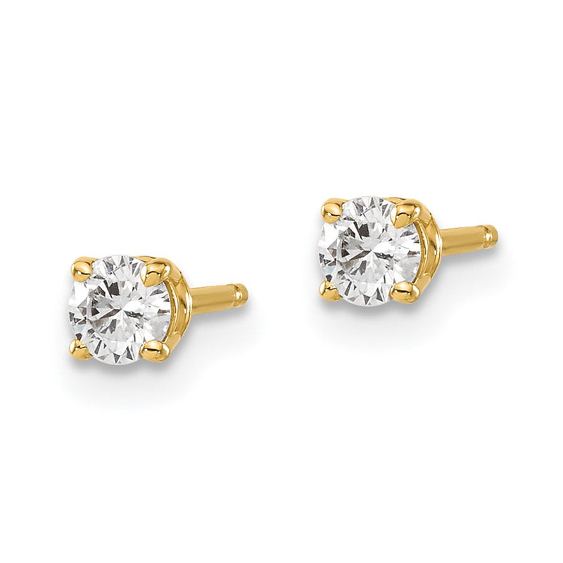 14y .25ct. I1 J K Diamond Stud Push on Post Earrings