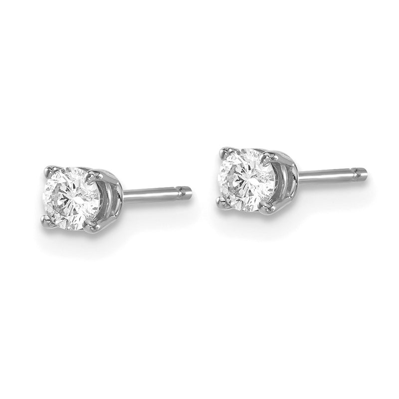 14kw .30ct I1 J K Diamond Stud Push on Post Earrings