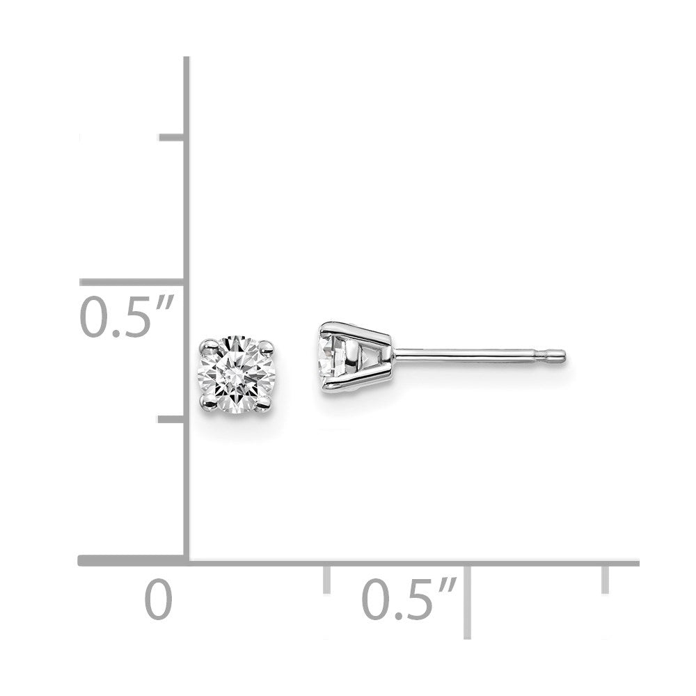 14kw .30ct I1 J K Diamond Stud Push on Post Earrings