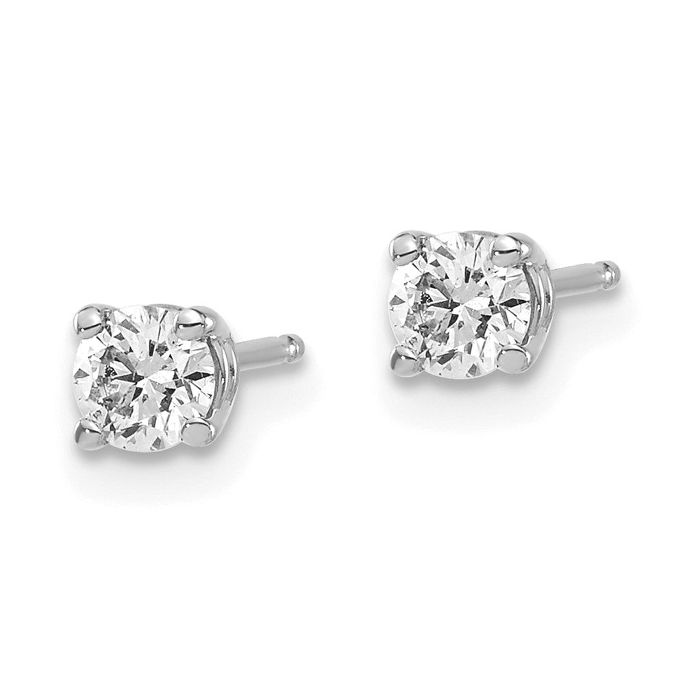 14kw .40ct I1 J K Diamond Stud Push on Post Earrings