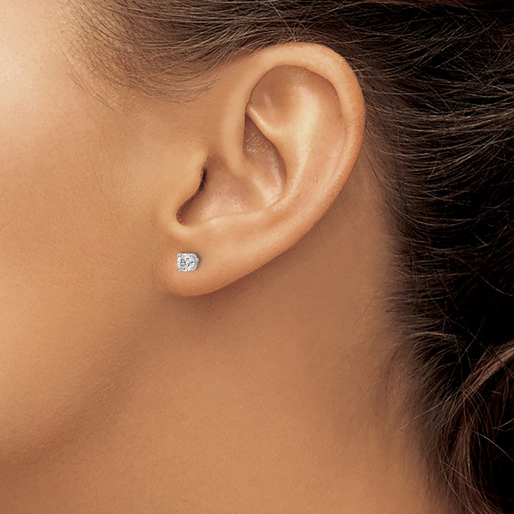 14kw .40ct I1 J K Diamond Stud Push on Post Earrings