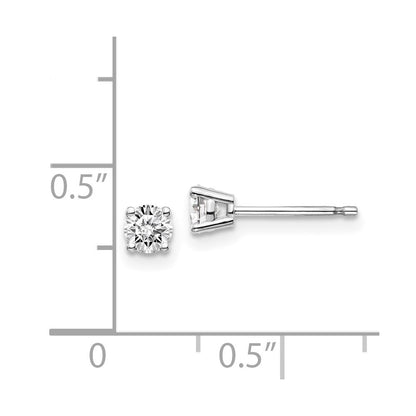 14kw .40ct I1 J K Diamond Stud Push on Post Earrings