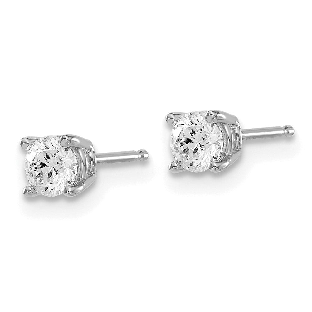 14kw .50ct I1 J K Diamond Stud Push on Post Earrings