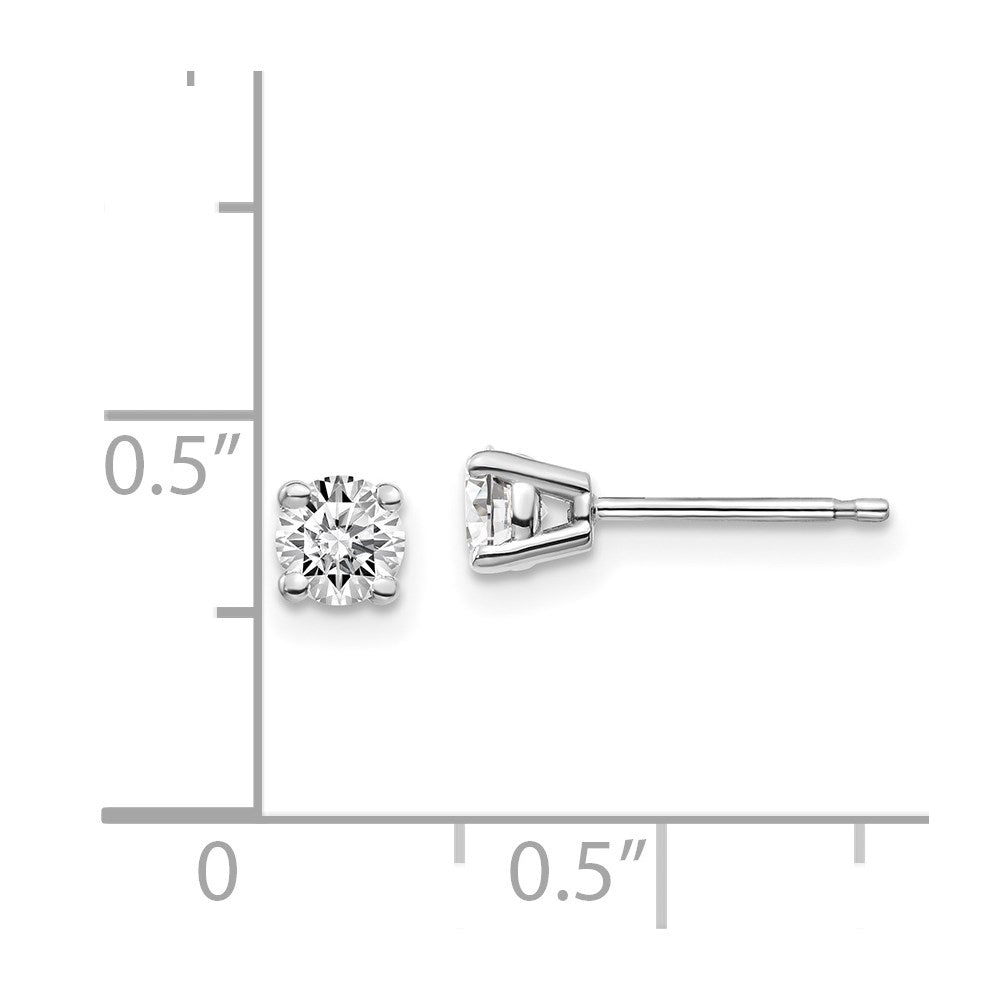 14kw .50ct I1 J K Diamond Stud Push on Post Earrings