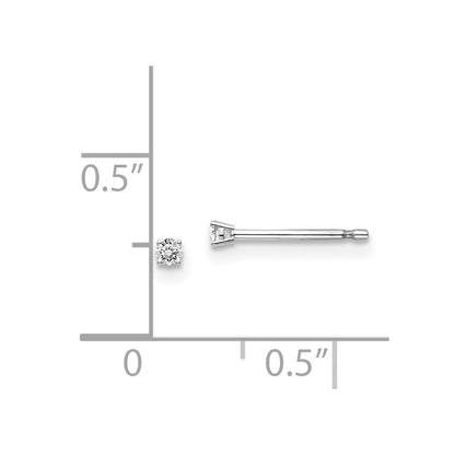 14kw .05ct I1 J K Diamond Stud Push on Post Earrings