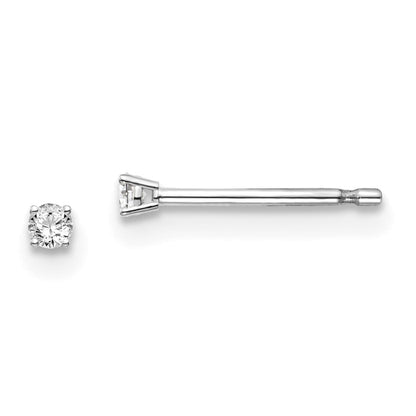 14kw .05ct I1 J K Diamond Stud Push on Post Earrings