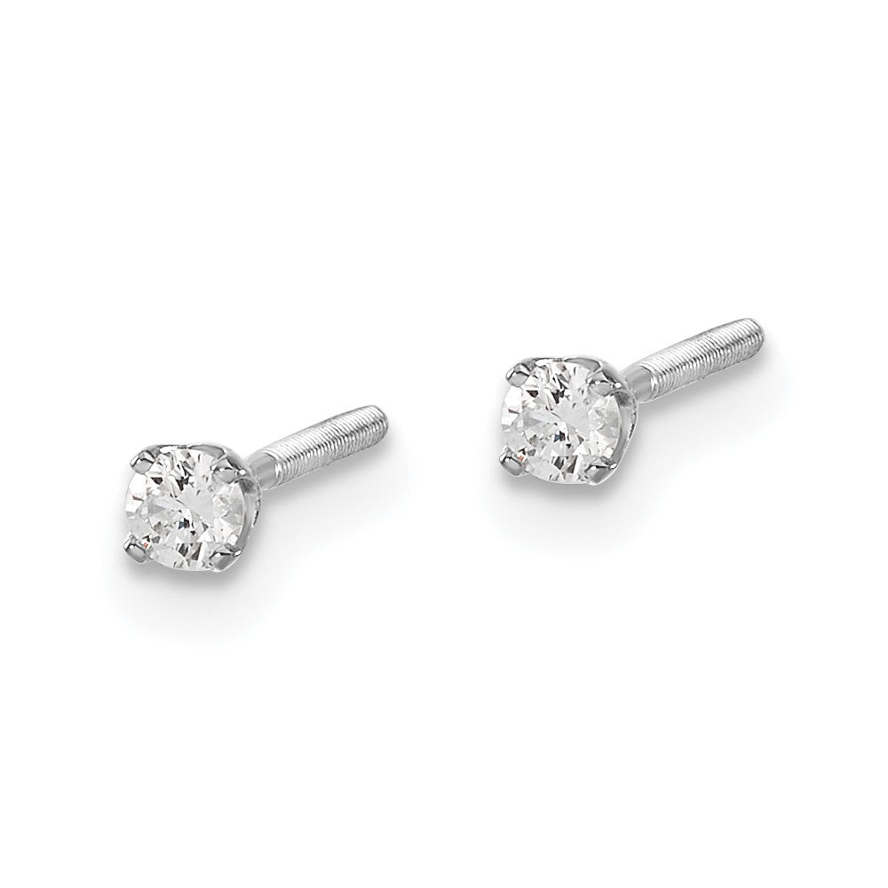 14kw .10ct VS2/SI1 G I Diamond Stud Thread on/off Post Earrings