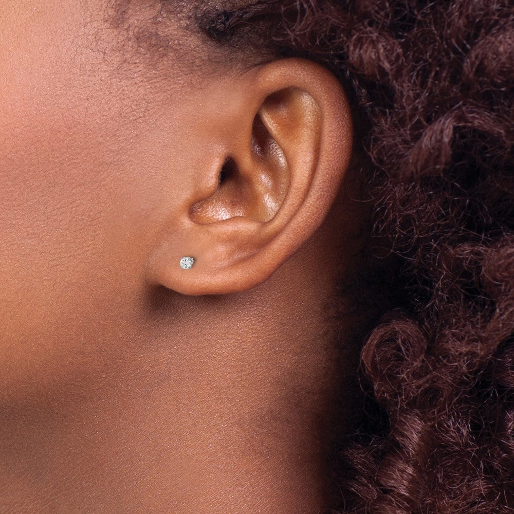 14kw .10ct VS2/SI1 G I Diamond Stud Thread on/off Post Earrings