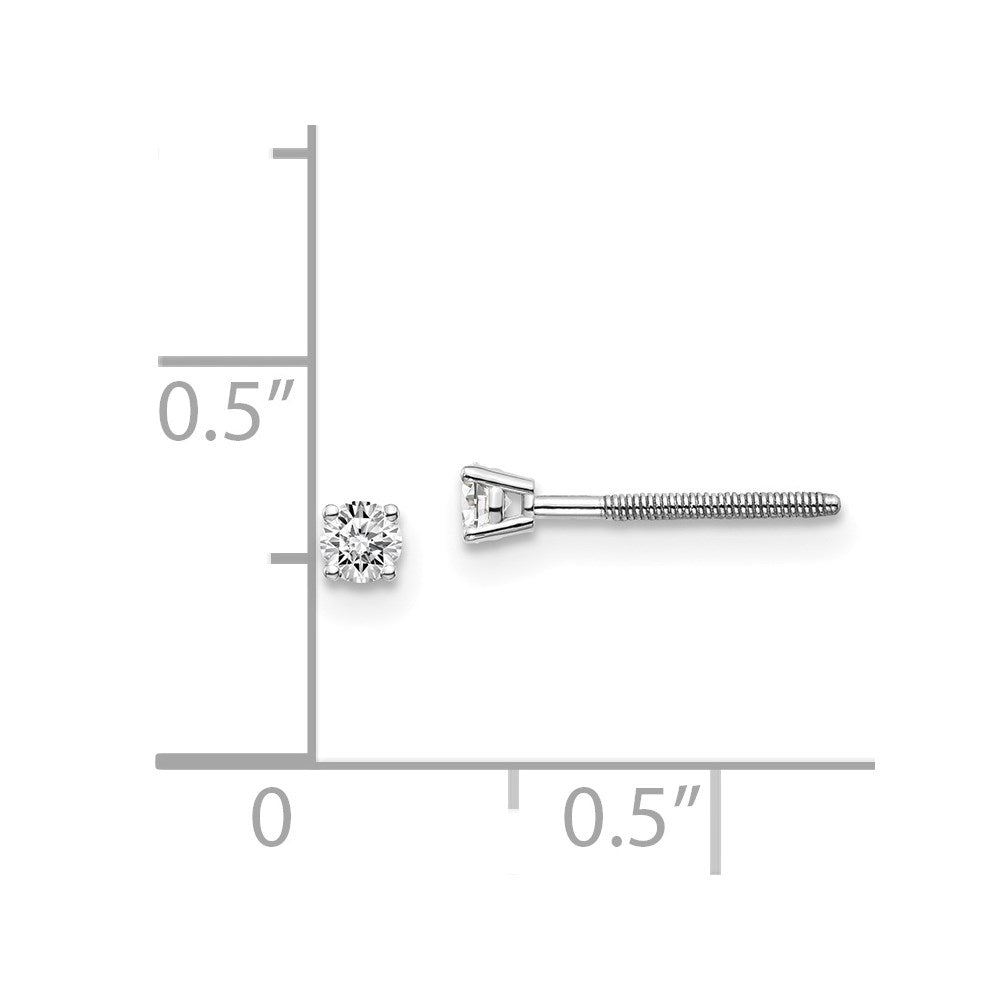 14kw .10ct VS2/SI1 G I Diamond Stud Thread on/off Post Earrings