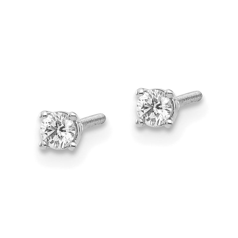 14kw .15ct VS2/SI1 G I Diamond Stud Thread on/off Post Earrings