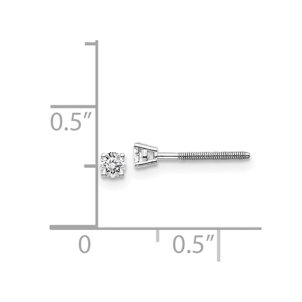 14kw .15ct VS2/SI1 G I Diamond Stud Thread on/off Post Earrings