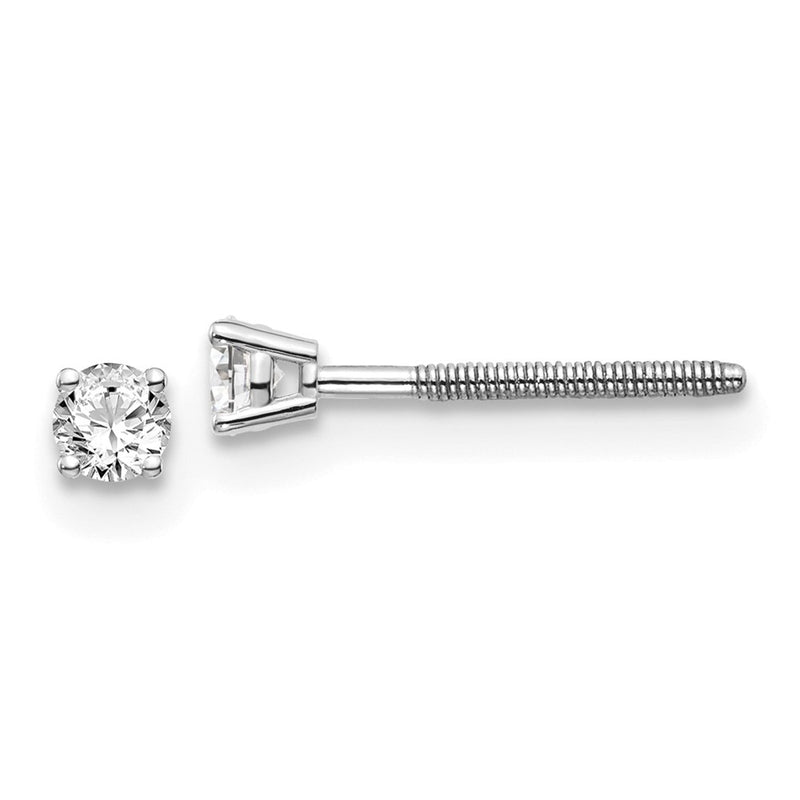 14kw .15ct VS2/SI1 G I Diamond Stud Thread on/off Post Earrings