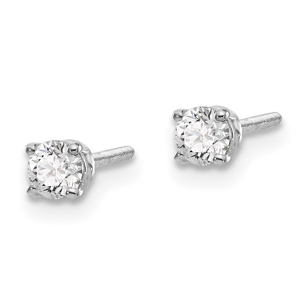 14kw .25ct VS2/SI1 G I Diamond Stud Thread on/off Post Earrings