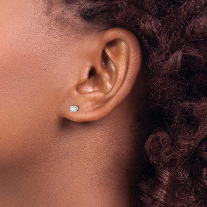 14kw .25ct VS2/SI1 G I Diamond Stud Thread on/off Post Earrings