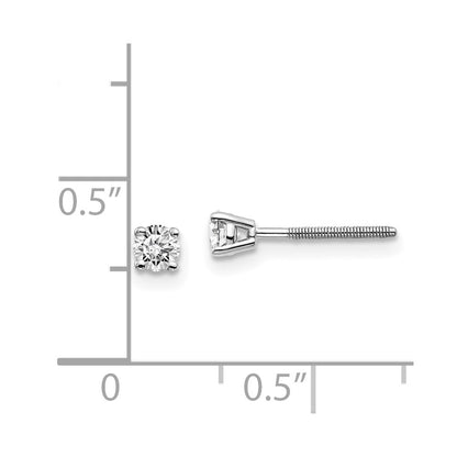 14kw .25ct VS2/SI1 G I Diamond Stud Thread on/off Post Earrings
