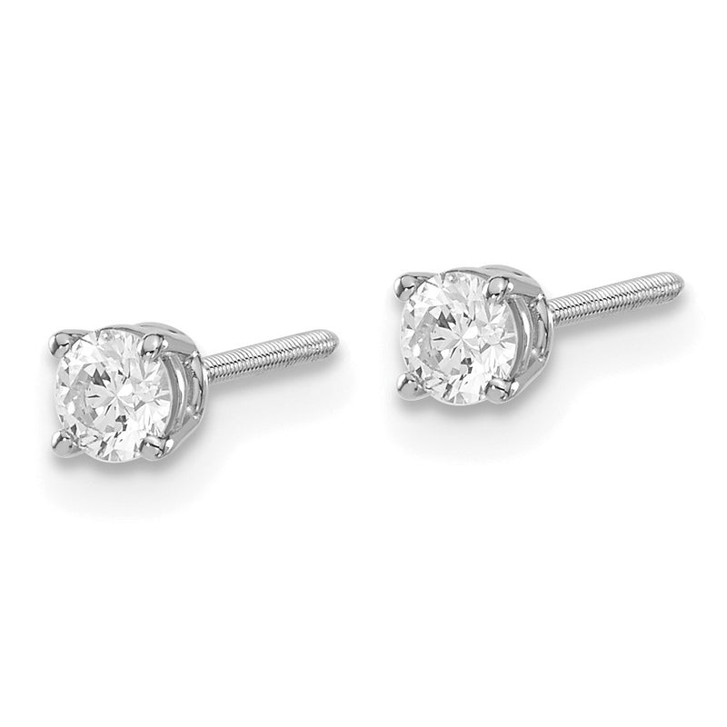 14kw .30ct SI3 G I Diamond Stud Thread on/off Post Earrings