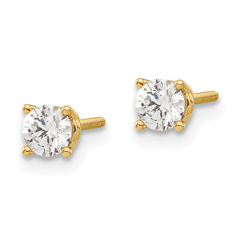 14ky .40ct. VS2/SI1 G I Diamond Stud Thread on/off Post Earrings